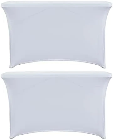 2 Pack 5ft Rectangle Black Cocktail Tablecloth With Stretch Spandex Fitted Table Cover For Bar Table Wedding Table Cocktail Table Massage Table Kitchen Table 9 2 Pack 5ft Rectangle Black Cocktail Tablecloth With Stretch Spandex Fitted Table Cover For Bar Table Wedding Table Cocktail Table Massage Table Kitchen Table - Image 9