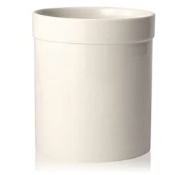 Ceramic Kitchen Utensil Holder, Utensil Crock Large Utensils Holder For Kitchen Decor, Cooking Tool Utensils Caddy For Countertop, White