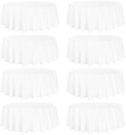 8 Pack Thick Premium Round Tablecloth 90 Inch Round Table Covers Bulk Washable Polyester Fabric Round Table Clothes For Wedding Party Reception Banquet Buffet Restaurant (Black, 90 Inch) -Generic Furniture Shop 21VUjqSfDjL. AC