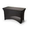 Iceberg IGear Stretch Fabric Table Cover, Fits 4' Table, Polyester/Spandex, Black, 24" W X 48" L