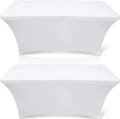 Uxe 8-feet Rectangle Tablecloth - Spandex Stretchable Table Cloth Cover, Black, 2 Pack -Generic Furniture Shop 21h5zhrO2GS. AC