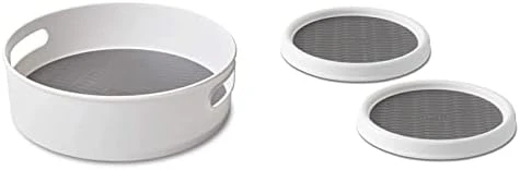 Non-Skid Storage Turntable, 12-Inch, Gray 8 Non-Skid Storage Turntable, 12-Inch, Gray - Image 8