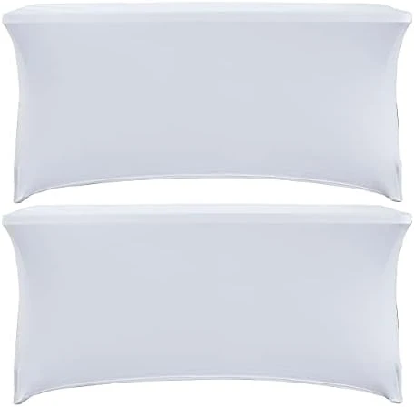 2 Pack 5ft Rectangle Black Cocktail Tablecloth With Stretch Spandex Fitted Table Cover For Bar Table Wedding Table Cocktail Table Massage Table Kitchen Table 10 2 Pack 5ft Rectangle Black Cocktail Tablecloth With Stretch Spandex Fitted Table Cover For Bar Table Wedding Table Cocktail Table Massage Table Kitchen Table - Image 10