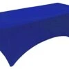 6ft Royal Blue Stretch Spandex Table Cover Tablecloth For Rectangular Fitted Folding Table