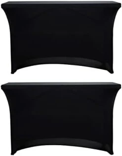 2 Pack 5ft Rectangle Black Cocktail Tablecloth With Stretch Spandex Fitted Table Cover For Bar Table Wedding Table Cocktail Table Massage Table Kitchen Table 20 2 Pack 5ft Rectangle Black Cocktail Tablecloth With Stretch Spandex Fitted Table Cover For Bar Table Wedding Table Cocktail Table Massage Table Kitchen Table -Generic Furniture Shop 21v1jUiaCoL. AC