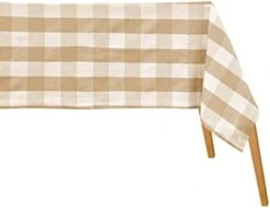 Rectangle Table Cloth, Cotton Tablecloth - Beige Tablecloth Rectangle, Buffalo Plaid Tablecloth, Farmhouse Tablecloth - Linen Tablecloth, Cotton Tablecloth For Rectangle Table - 63x109 Beige & Cream -Generic Furniture Shop 31 ZDkGlzFL. AC