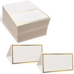 Vaster Place Cards Pack Of 100 Premium Tent Name Place Cards For Table Setting With Gold Foil Border 2x3.5 Inches - Perfect Place Cards For Weddings, Banquets Dinner Parties And Any Other Events 10 Vaster Place Cards Pack Of 100 Premium Tent Name Place Cards For Table Setting With Gold Foil Border 2x3.5 Inches - Perfect Place Cards For Weddings, Banquets Dinner Parties And Any Other Events -Generic Furniture Shop 311NJIUDMkL. AC