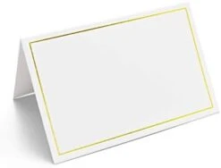 50 Pcs White Blank Place Cards - Textured Table Tent Cards Seating Place Cards For Weddings Banquets Dinner Parties 2.5" X 3.75" -Generic Furniture Shop 311NihgM0mL. AC