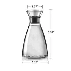 55 Oz Heat Resistant Borosilicate Water Carafe Glass Pitcher With Stainless Steel Flow Lid -Generic Furniture Shop 312KYDLiGfL