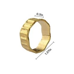 Gold Napkin Rings Set Of 6, Irregular Round Napkin Holder For Wedding,Party, Thanksgiving, Christmas, Birthday, Daily Table Decoration -Generic Furniture Shop 312lfNlxnuL