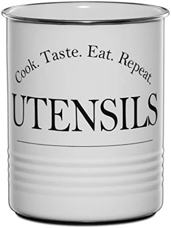 Large Kitchen Utensil Holder Organizer For Countertop, Farmhouse Storage Caddy With Stable Padded Base 9 Large Kitchen Utensil Holder Organizer For Countertop, Farmhouse Storage Caddy With Stable Padded Base - Image 9