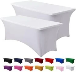 Spandex Tablecloth 6FT Stretch Table Cover Fitted Rectangular Tables, Universal Stretch Patio Table Cloth For Wedding, Banquet, Party And Event(Black, 6FT 27 Spandex Tablecloth 6FT Stretch Table Cover Fitted Rectangular Tables, Universal Stretch Patio Table Cloth For Wedding, Banquet, Party And Event(Black, 6FT -Generic Furniture Shop 313mQLEMp7L. AC