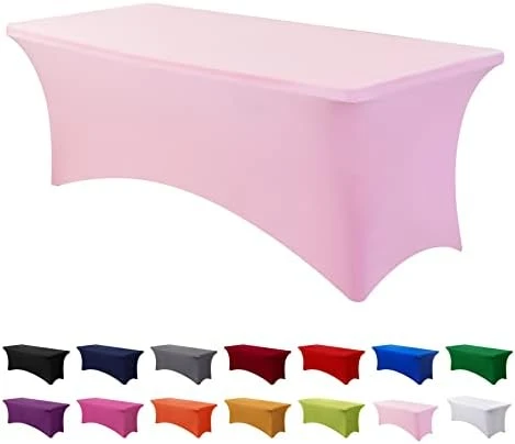 Spandex Tablecloth 6FT Stretch Table Cover Fitted Rectangular Tables, Universal Stretch Patio Table Cloth For Wedding, Banquet, Party And Event(Black, 6FT 15 Spandex Tablecloth 6FT Stretch Table Cover Fitted Rectangular Tables, Universal Stretch Patio Table Cloth For Wedding, Banquet, Party And Event(Black, 6FT - Image 15