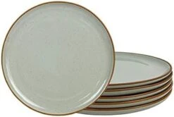 Ora Ceramic Dinner Plates Set Of 6, 10 Inch Dish Set - Microwave, Oven, And Dishwasher Safe, Scratch Resistant, Modern Rustic Dinnerware- Kitchen Porcelain Serving Dishes - Vanilla White -Generic Furniture Shop 315hzRWzKL. AC