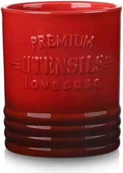 Intage Utensil Holder For Kitchen Countertop, LOVECASA 7.2” Large Ceramic Utensil Crock For Home Décor, Farmhouse Utensil Vase For Mother's Day, Housewarming, Wedding, Birthday Gift - Gradient Red -Generic Furniture Shop 315jhZqjKWL. AC