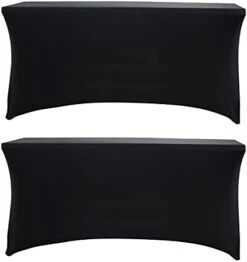 2 Pack 5ft Rectangle Black Cocktail Tablecloth With Stretch Spandex Fitted Table Cover For Bar Table Wedding Table Cocktail Table Massage Table Kitchen Table 21 2 Pack 5ft Rectangle Black Cocktail Tablecloth With Stretch Spandex Fitted Table Cover For Bar Table Wedding Table Cocktail Table Massage Table Kitchen Table -Generic Furniture Shop 315ucjNfA3L. AC