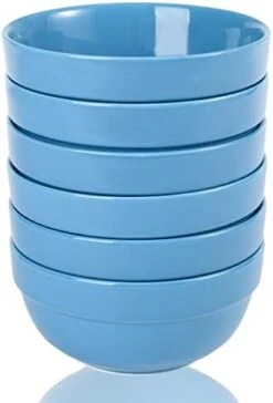 6" Ceramic Soup Bowls, Cereal Bowls Set Of 6, 24OZ White Bowls For Kitchen, Serving Bowls For Cereal Soup Rice Pasta Salad Oatmeal, Thick-edge Non-slip Design -Generic Furniture Shop 316dABplKxL. AC