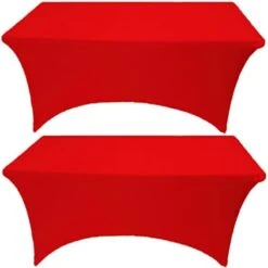 2 Pack 6FT Hunter Green Spandex Tablecloth Stretch Fitted Table Cover For Rectangular Table Event, Wedding, Banquet And Parties -Generic Furniture Shop 319W03mRmQL. AC 1