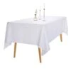 6pack 60x102 Inch White Rectangular Tablecloth 6 Feet Table Cloth In Polyester Fabric For Wedding/Banquet/Restaurant/Parties