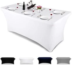 Stretch Spandex Tablecloth 2 Pack 6FT Black Fitted Tight Washable And Wrinkle Resistant Rectangular Patio Table Cover For Event, Wedding, Banquet & Parties(Black,72 L X 30 W X 30 H Inches) 27 Stretch Spandex Tablecloth 2 Pack 6FT Black Fitted Tight Washable And Wrinkle Resistant Rectangular Patio Table Cover For Event, Wedding, Banquet & Parties(Black,72 L X 30 W X 30 H Inches) -Generic Furniture Shop 31DB21rbsxL. AC