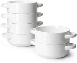 108.101 Porcelain Bowls With Handles - 20 Ounce For Soup, Cereal, Stew, Chill, Set Of 4, White -Generic Furniture Shop 31EwP9qtkoL. AC