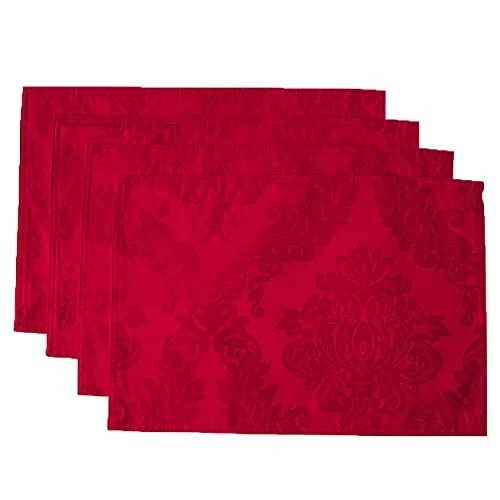 Omejoy Place Mats Set Of 4 – Rectangle Rectangular Waterproof Fabric Polyester Cloth Washable Wipeable Heat Resistant Placemats For Kitchen Dining Dinner Table Indoor 13 X 19 Inch Red 6 Omejoy Place Mats Set Of 4 – Rectangle Rectangular Waterproof Fabric Polyester Cloth Washable Wipeable Heat Resistant Placemats For Kitchen Dining Dinner Table Indoor 13 X 19 Inch Red - Image 6
