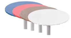 Heavy Duty Vinyl Round Fitted Tablecloth (Table Cover) With Flannel Backing Vibrant Colors Elasticized Tablecloth Great For Indoor And Outdoor Dining And Playing Cards 60" Sand -Generic Furniture Shop 31H9m1BA7BL