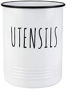 Kitchen Utensil Holder For Countertop, Vintage Farmhouse Metal Utensil Crock, Large Cooking Utensil Storage Caddy Organizer For Kitchen Decor 5 Kitchen Utensil Holder For Countertop, Vintage Farmhouse Metal Utensil Crock, Large Cooking Utensil Storage Caddy Organizer For Kitchen Decor - Image 5