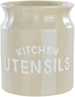 Karisky Utensil Holder, 6.5" Large Kitchen Utensil Holder For Kitchen Counter, Ceramic Cooking Utensil Crock, Decorative Utensil Caddy Organizer For Modern Farmhouse Kitchen Decor, Black -Generic Furniture Shop 31I5yuPMUbL. AC