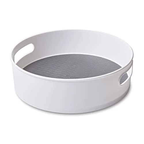 Non-Skid Storage Turntable, 12-Inch, Gray 1 Non-Skid Storage Turntable, 12-Inch, Gray