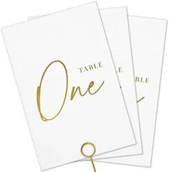 Wedding Table Numbers - Gold Table Numbers For Wedding Reception - Table Number Cards - Table Wedding Number Cards - Table Numbers 1-30 - 4x6 Inches -Generic Furniture Shop 31Iy6cUtWTL. AC