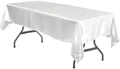 - 90 X 132 Inch Rectangular Satin Tablecloth - Black, Rectangle Shiny Satin Table Linens For 6 Ft Rectangular Tables -Generic Furniture Shop 31LyQPPNcSL. AC