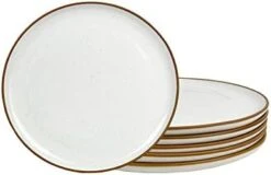 Ora Ceramic Dinner Plates Set Of 6, 10 Inch Dish Set - Microwave, Oven, And Dishwasher Safe, Scratch Resistant, Modern Rustic Dinnerware- Kitchen Porcelain Serving Dishes - Vanilla White -Generic Furniture Shop 31MVGMwkCHL. AC