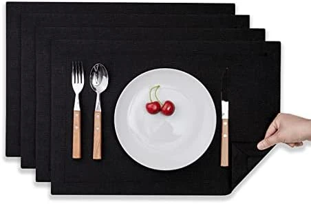 Cloth Placemats Set Of 4, Machine Washable Linen Style Thick Place Mats, Heat Resistant And Easy To Clean Fabric Table Mats For Kitchen Dining Table (13" X 19" (Set Of 4), Mocha) 13 Cloth Placemats Set Of 4, Machine Washable Linen Style Thick Place Mats, Heat Resistant And Easy To Clean Fabric Table Mats For Kitchen Dining Table (13" X 19" (Set Of 4), Mocha) - Image 13