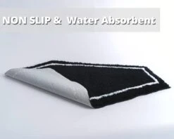 Coffin Bath Mat Halloween Rug - Black Gothic Home Decor - Goth Decor For Bathroom Bedroom Kitchen Room - Coffins Halloween Door Mat - Horror Gothic Gift Spooky Gifts Gothic Rugs Wednesday Addams Decor -Generic Furniture Shop 31OekebZ07L