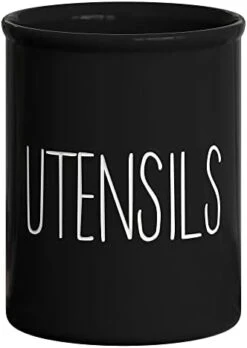 Ceramic Farmhouse Kitchen Utensil Holder For Countertop, Decorative Kitchen Utensil Holder, Large Kitchen Utensil Holder For Kitchen Counter, Utensil Crock Spatula Holder, 7" White 12 Ceramic Farmhouse Kitchen Utensil Holder For Countertop, Decorative Kitchen Utensil Holder, Large Kitchen Utensil Holder For Kitchen Counter, Utensil Crock Spatula Holder, 7" White -Generic Furniture Shop 31PN8EUnO4L. AC