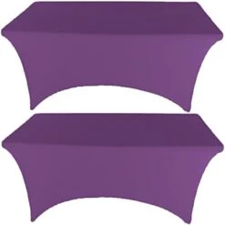 2 Pack 6FT Hunter Green Spandex Tablecloth Stretch Fitted Table Cover For Rectangular Table Event, Wedding, Banquet And Parties -Generic Furniture Shop 31Pc OWcA3L. AC