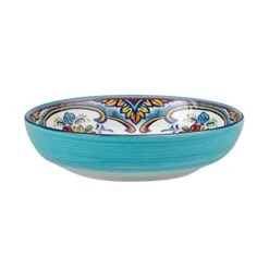 Zanzibar Collection Pasta Bowl Sets, Set Of 4, Spanish Floral Design, Multicolor Blue -Generic Furniture Shop 31QKcDvvD6L