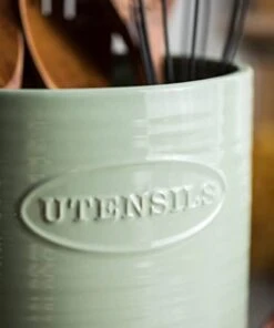 YHOSSEUN Kitchen Utensil Crock For Farmhouse Decor Utensil Holder For Countertop Organizer Extra-Large Utensil Caddy Porcelain, Oval, Green 16 YHOSSEUN Kitchen Utensil Crock For Farmhouse Decor Utensil Holder For Countertop Organizer Extra-Large Utensil Caddy Porcelain, Oval, Green -Generic Furniture Shop 31QT20d6XkL
