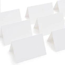 50 Pcs White Blank Place Cards - Textured Table Tent Cards Seating Place Cards For Weddings Banquets Dinner Parties 2.5" X 3.75" -Generic Furniture Shop 31SVVT oMYL. AC
