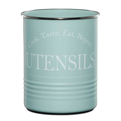 Large Kitchen Utensil Holder Organizer For Countertop, Farmhouse Storage Caddy With Stable Padded Base 1 Large Kitchen Utensil Holder Organizer For Countertop, Farmhouse Storage Caddy With Stable Padded Base