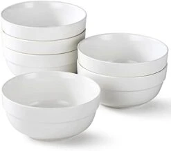 6" Ceramic Soup Bowls, Cereal Bowls Set Of 6, 24OZ White Bowls For Kitchen, Serving Bowls For Cereal Soup Rice Pasta Salad Oatmeal, Thick-edge Non-slip Design -Generic Furniture Shop 31TNq Ov0EL. AC
