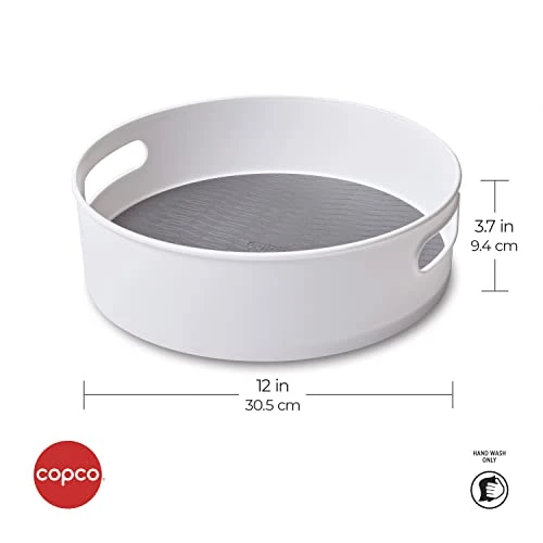 Non-Skid Storage Turntable, 12-Inch, Gray 2 Non-Skid Storage Turntable, 12-Inch, Gray - Image 2