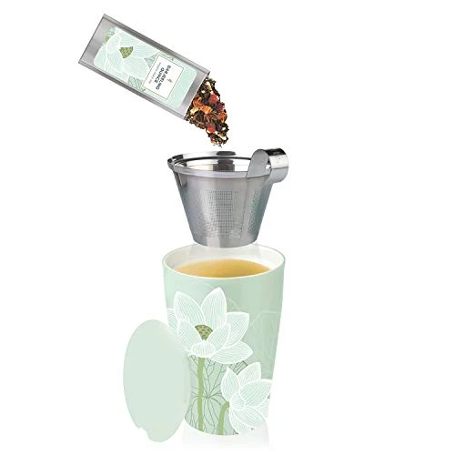 Lotus Kati Steeping Cup, 12oz Ceramic Tea Infuser Mug With Lid For Steeping Loose Leaf Tea, Tea Infuser Cup For Tea Lovers, Tea Gifts 4 Lotus Kati Steeping Cup, 12oz Ceramic Tea Infuser Mug With Lid For Steeping Loose Leaf Tea, Tea Infuser Cup For Tea Lovers, Tea Gifts - Image 4