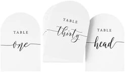 Crisky Table Number Cards 1-30 For Wedding, Anniversary, Birthday, Bridal Shower Party. Black Double-Sided Design 4 X 6 Inch Number One - Thirty & Head Table. -Generic Furniture Shop 31ZhrQcvauL. AC