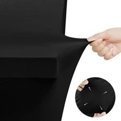 Spandex Tablecloth 1 Pack [6FT, Black] Tight, Fitted, Washable And Wrinkle Resistant Stretch Rectangular Patio Table Cover For Event, Wedding & Parties [72Lx30Wx30H Inch] -Generic Furniture Shop 31bcniAb6vL