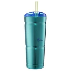 Ubba Envy S Vacuum-Insulated Stainless Steel Tumbler With Lid And Straw, 24oz Reusable Iced Coffee Or Water Cup, BPA-Free Travel Tumbler, Island Teal