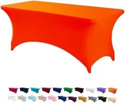 6FT Spandex Table Cover Rectangular Stretch Spandex Tablecloth (Black,6FT) -Generic Furniture Shop 31dH54O9wbL. AC