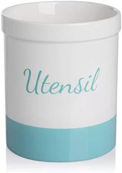 Kitchen Utensil Holder, 7.2" Ceramic Utensil Crock For Cooking Countertop, Housewarming, Wedding, Birthday Gift (Gray) -Generic Furniture Shop 31e13vIh7dL. AC