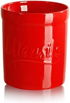 Sweese 811.104 Kitchen Utensil Holder, 7″ Large Porcelain Stable Utensil Caddy With Countertop Counter Utensil Organizer, Cooking Utensil Organizer Caddy For Farmhouse Kitchen Décor, Red -Generic Furniture Shop 31e4bcq9Z1L. AC